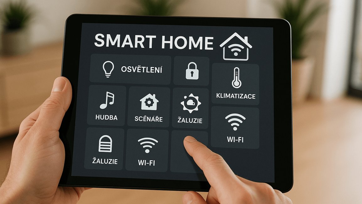 Smart Home od Hezký stín – ovládejte žaluzie, markýzy, klimatizaci i osvětlení jediným dotykem. Komfortní a úsporné řešení pro moderní bydlení.