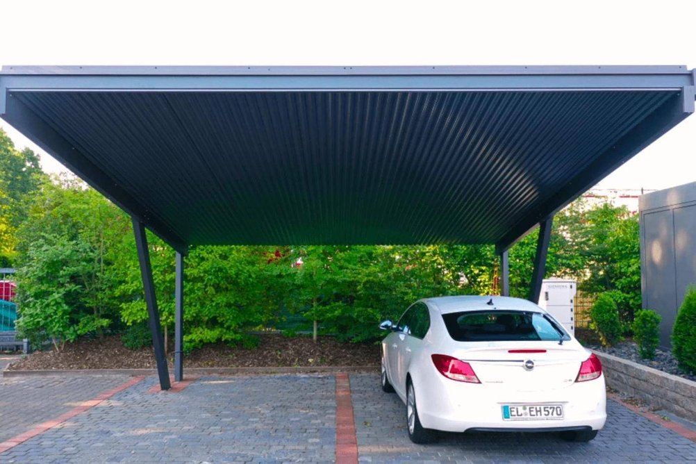 Carport s fotovoltaickými panely