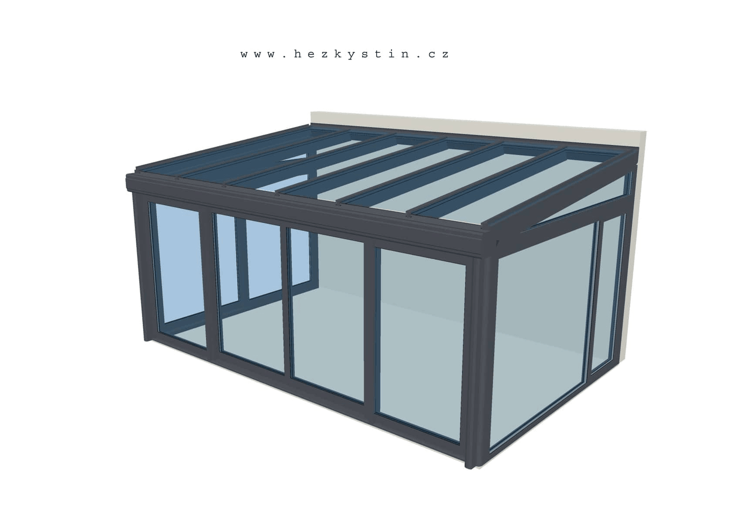 Vizualizace celoroční zimní zahrady