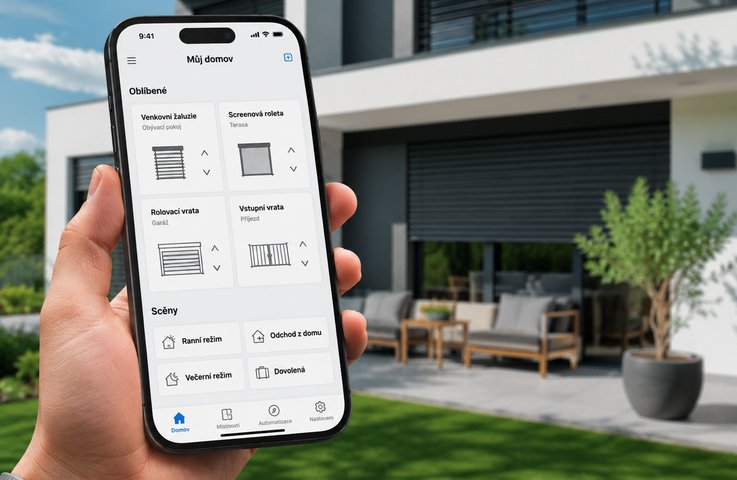 Mějte svůj domov pod kontrolou díky mobilní aplikaci. Zjistěte výhody chytrého ovládání žaluzií, rolet a vrat – od úspor za energie až po simulaci přítomnosti během dovolené.