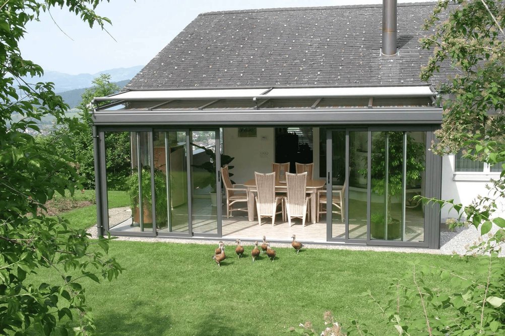 Zimní zahrada s rámovým zasklením