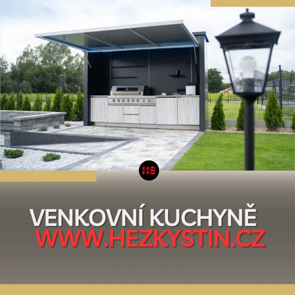 Otevřená zakrývací venkovní kuchyně