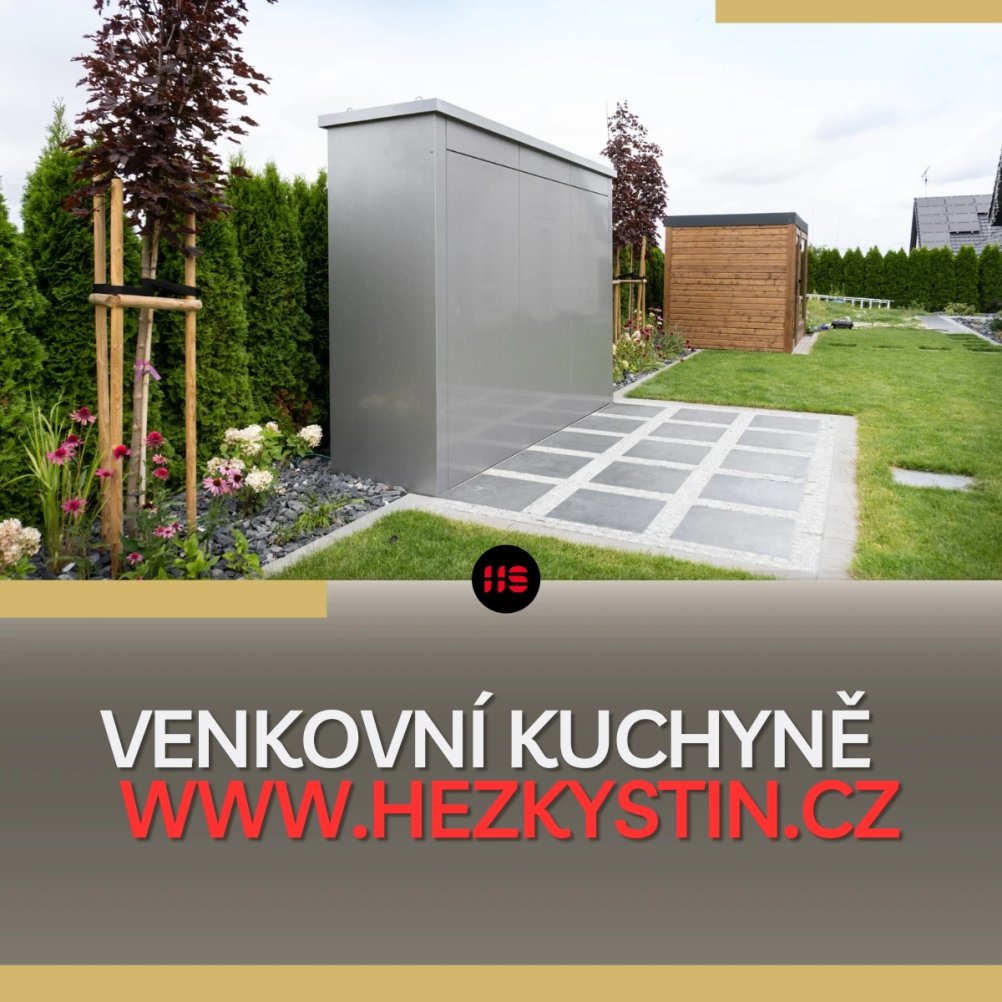 Zavřená zakrývací venkovní kuchyně